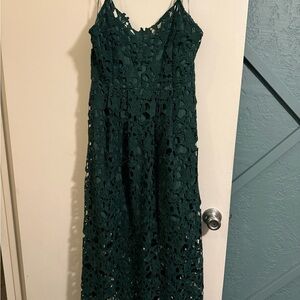 Green Crochet/Lace Dress